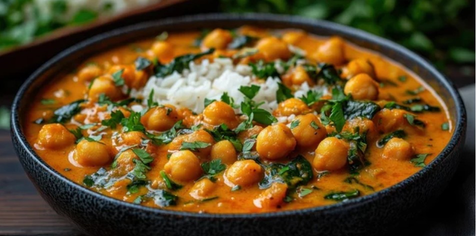 Lentil curry with turmeric.